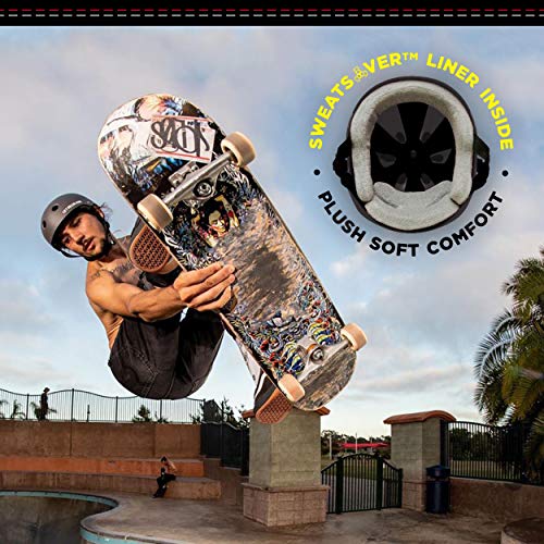187 Killer Pads Pro Skate Helmet with Sweatsaver Liner & ABS Shell: Skate Helmet