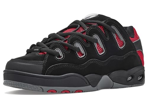 Osiris Mens D3 OG Skate Shoes Black/ Grey/ Red