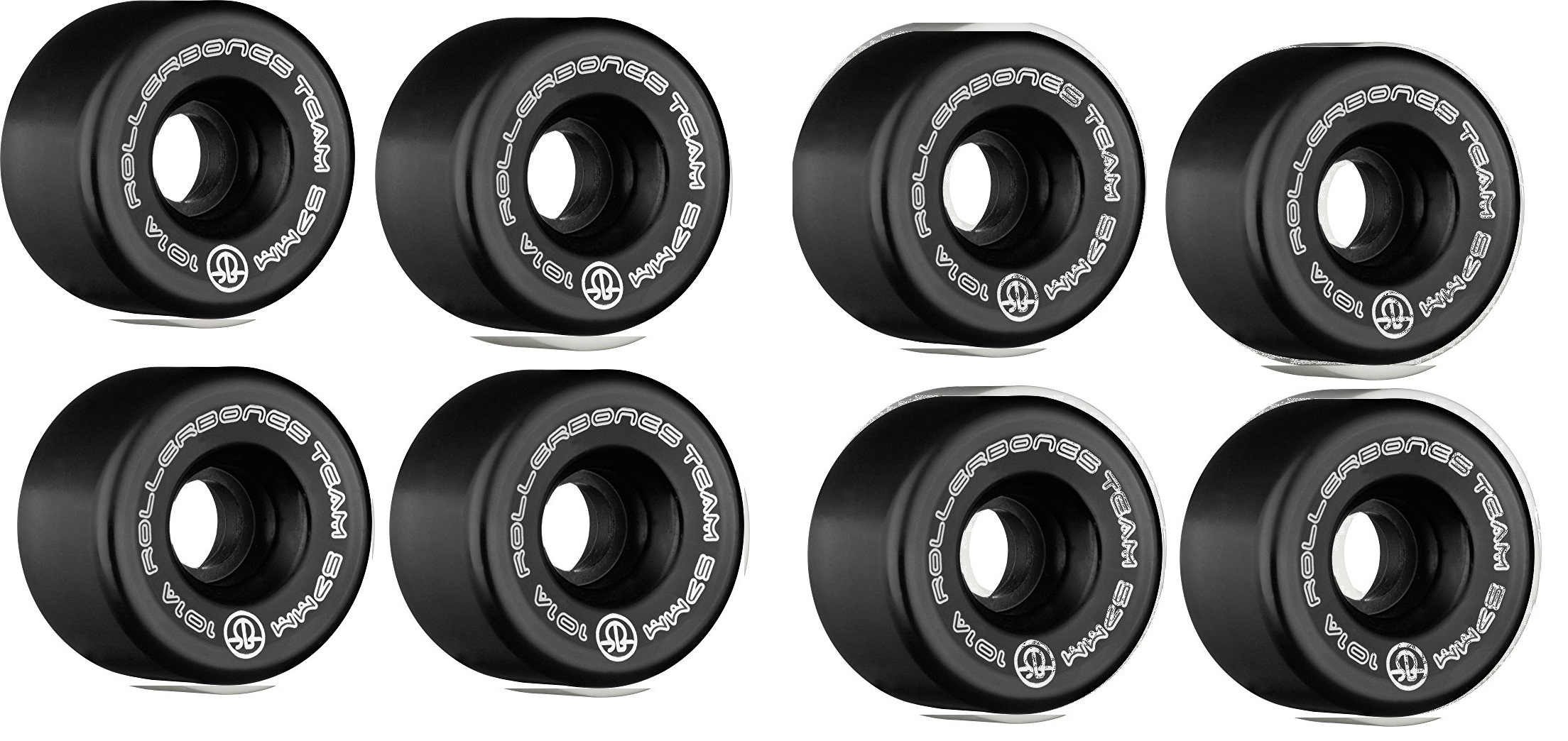 RollerBones Team Logo 101A Recreational Roller Skate Wheels Set of 8 Wheels eBay