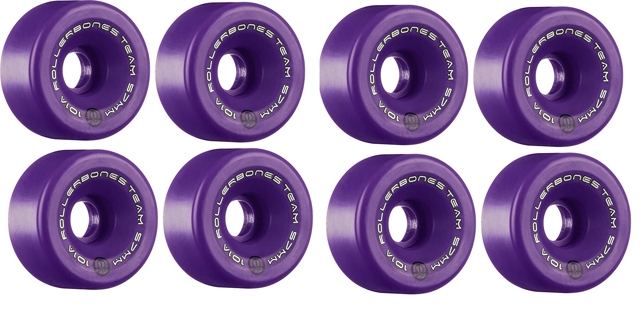 RollerBones Team Logo 101A Recreational Roller Skate Wheels Set of 8