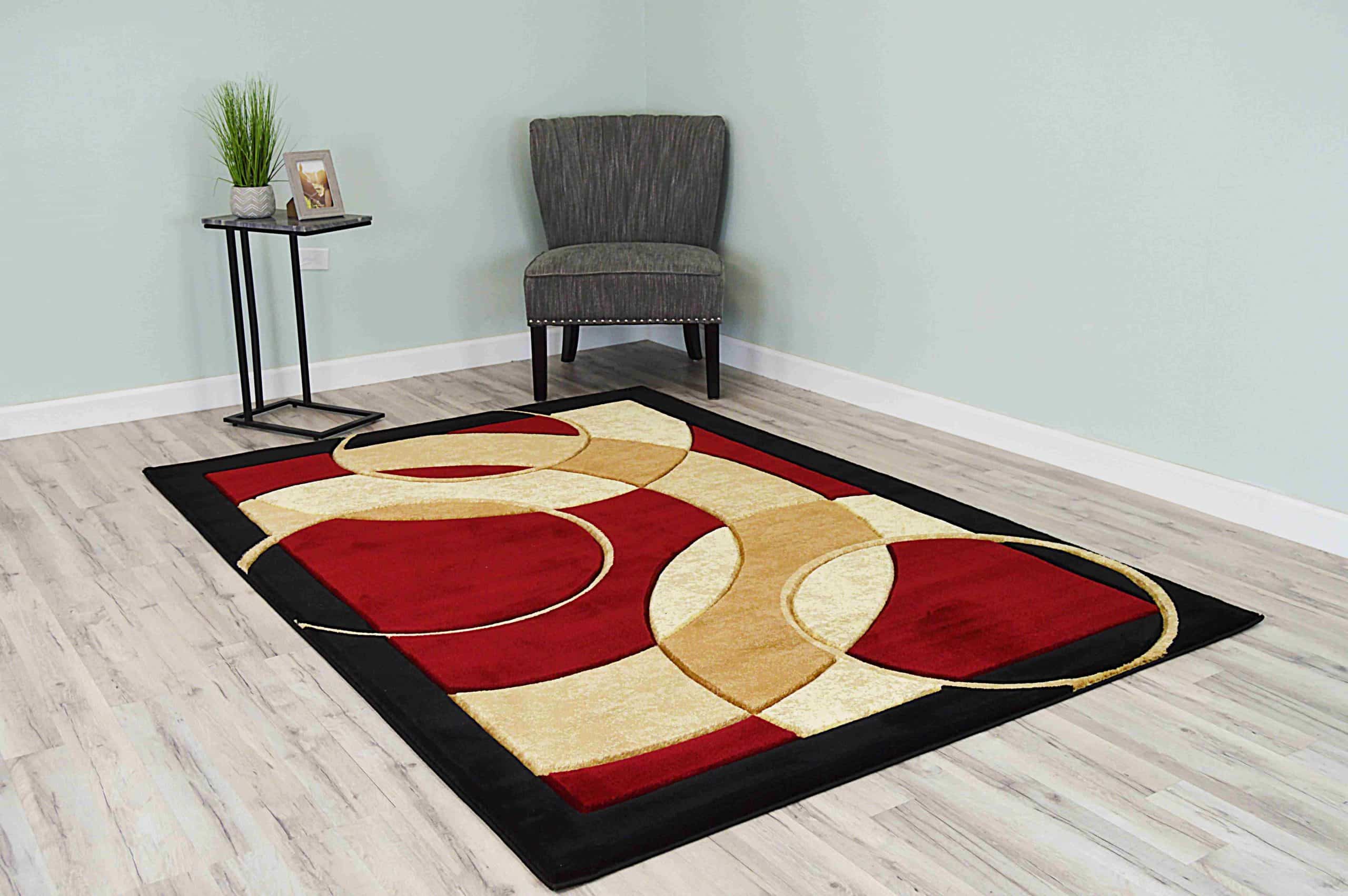 Premium Hand Carved Thick Plush Pile Modern Abstract Contemporary Geometric Rug