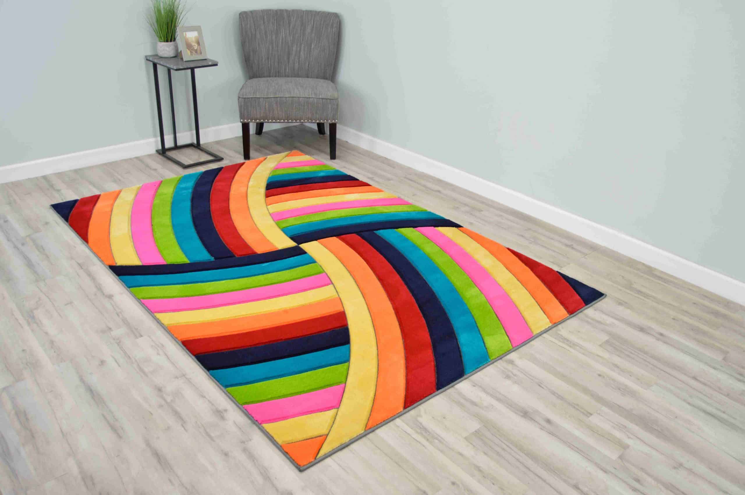 Premium Hand Carved Thick Plush Pile Modern Abstract Contemporary Geometric Rug - Picture 7 of 7