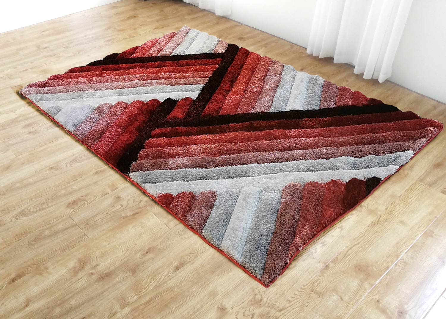3D SHAGGY Modern Contemporary Abstract Living Room Rug Design 396