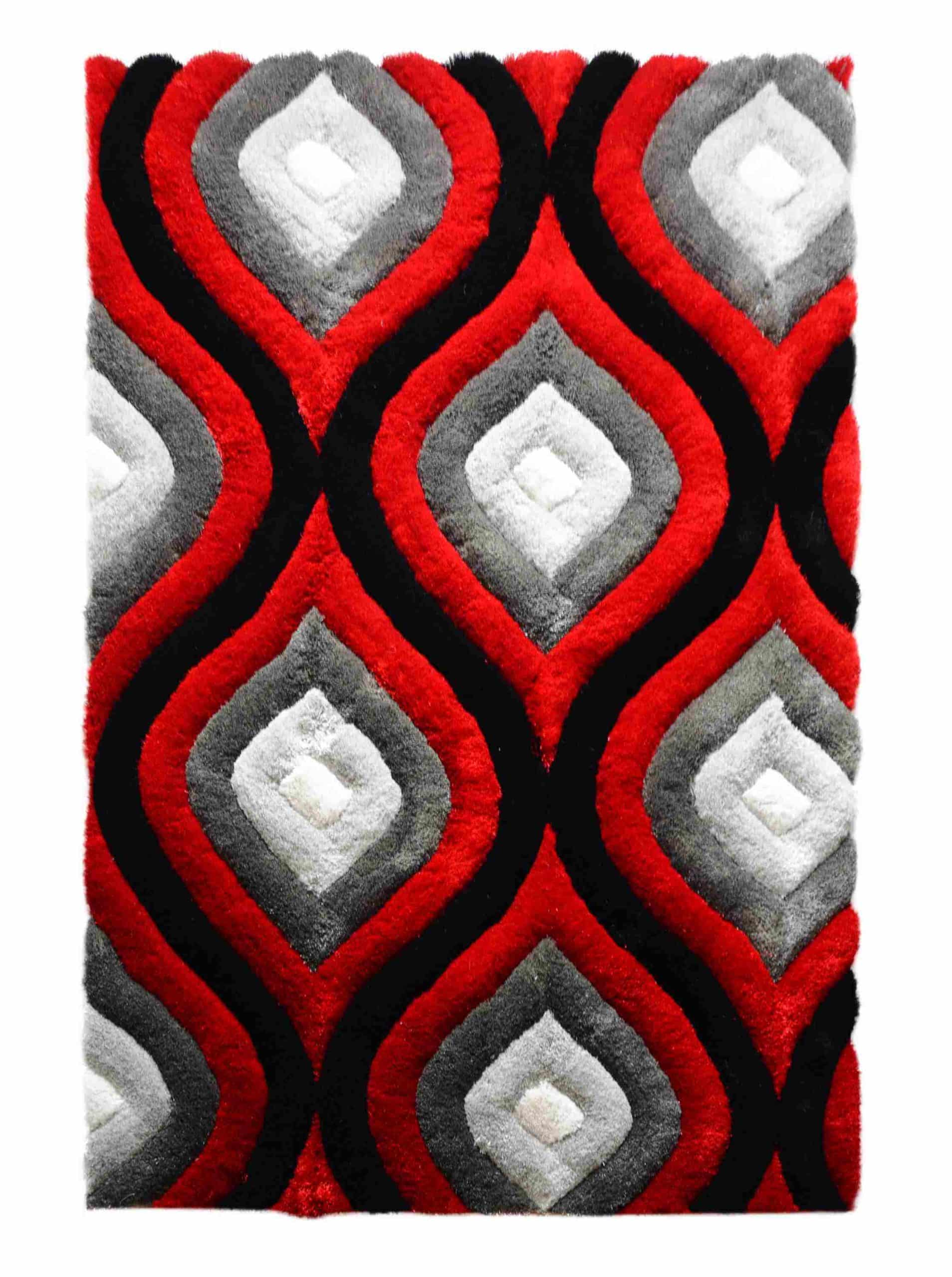 3D SHAGGY Modern Stylish Living Room Area Rug Design 881 - Picture 3 of 3