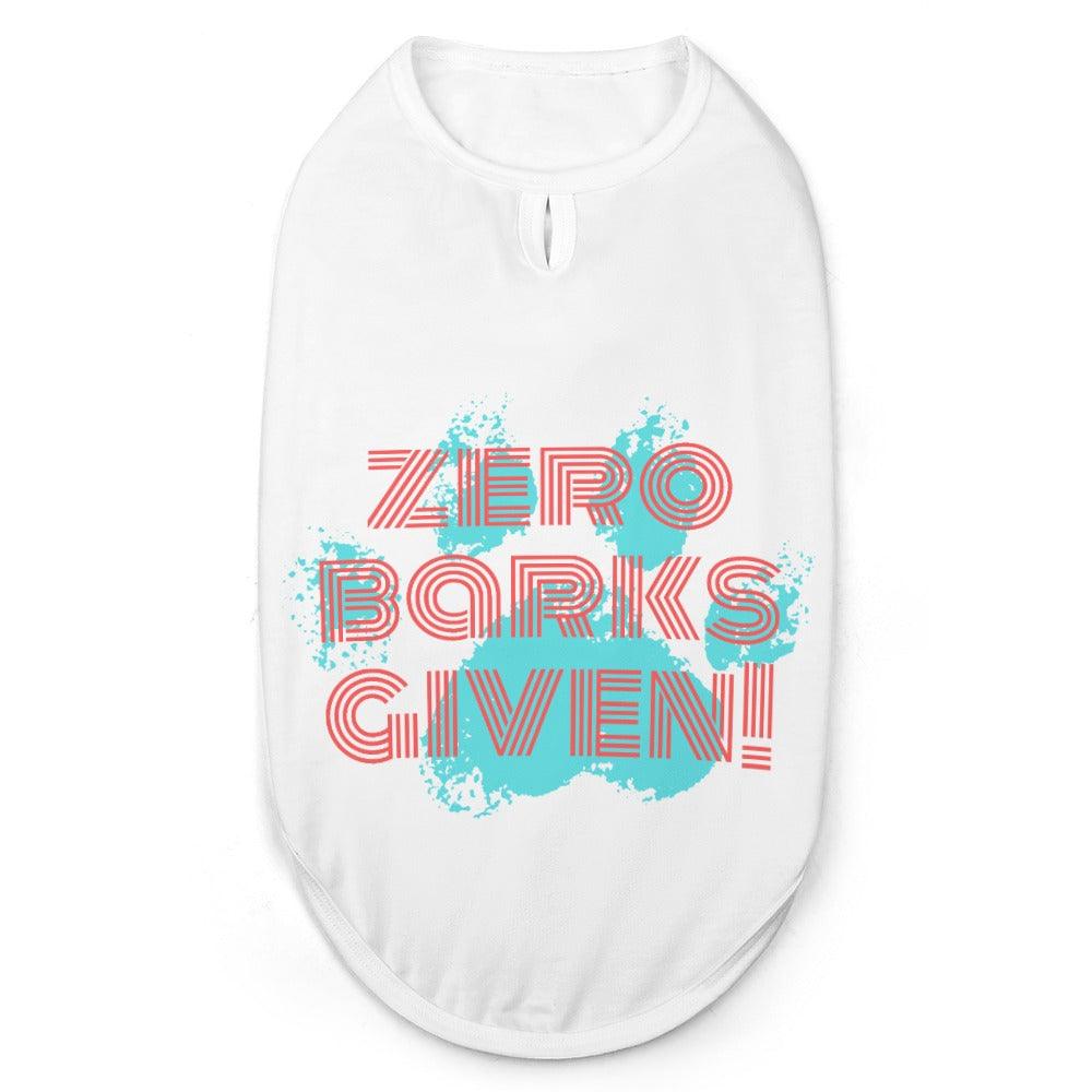 Zero Barks Given! Pet Tank
