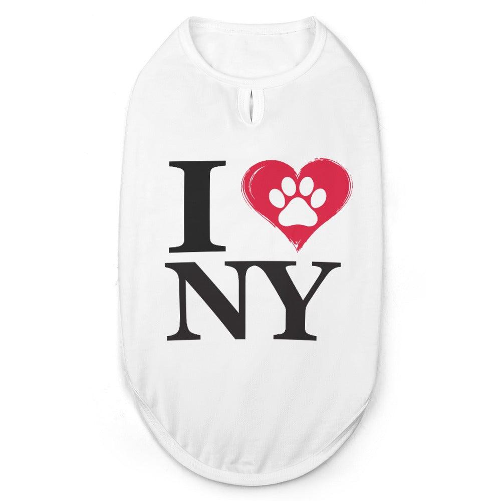 I Love NY Paw in Heart Pet Tank - Picture 7 of 7
