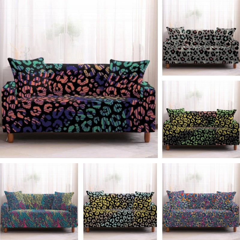 Colorful Leopard Print Pattern Sofa Couch Cover Slipcover Ebay