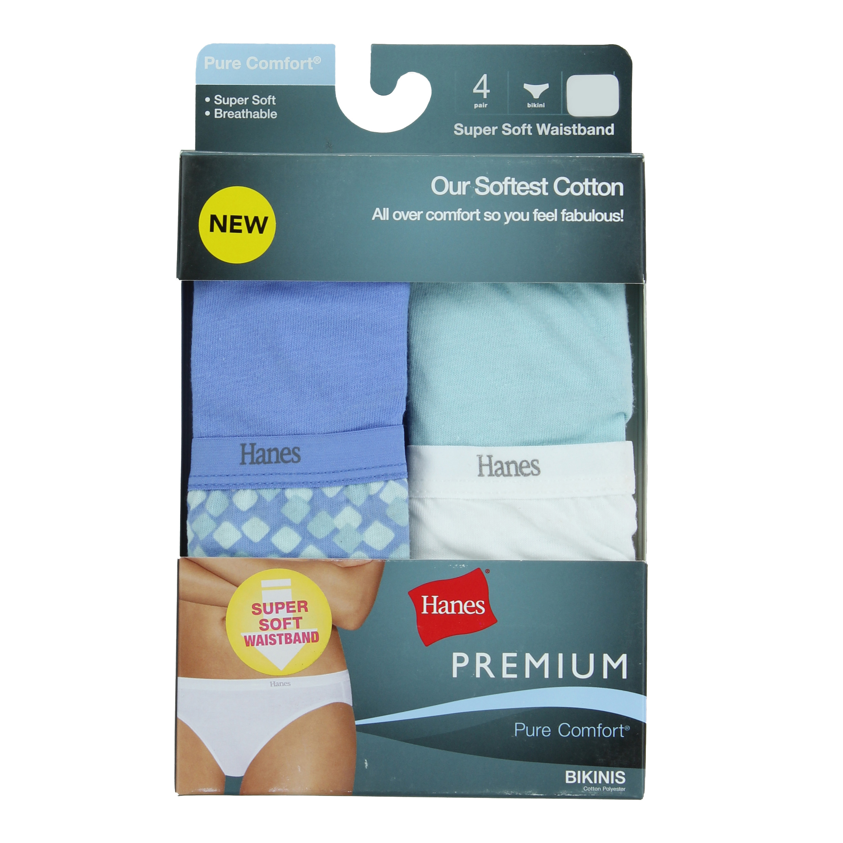 Hanes Women/'s Premium Pure Comfort Bikinis