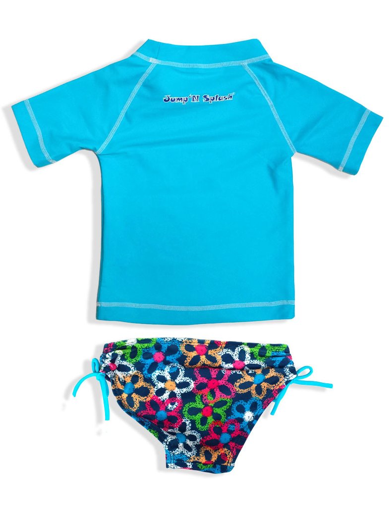 Jump N' Splash Big Girls 2-Piece Rashguard Swim Set - Picture 10 of 13
