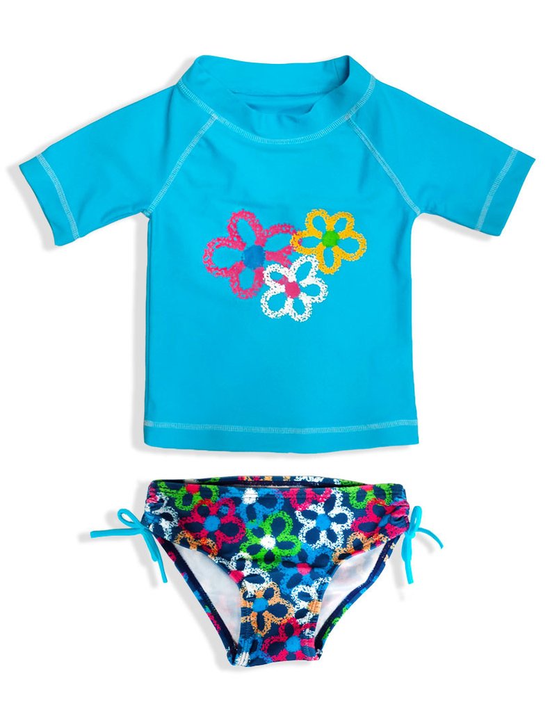 Jump N' Splash Big Girls 2-Piece Rashguard Swim Set - Picture 9 of 13