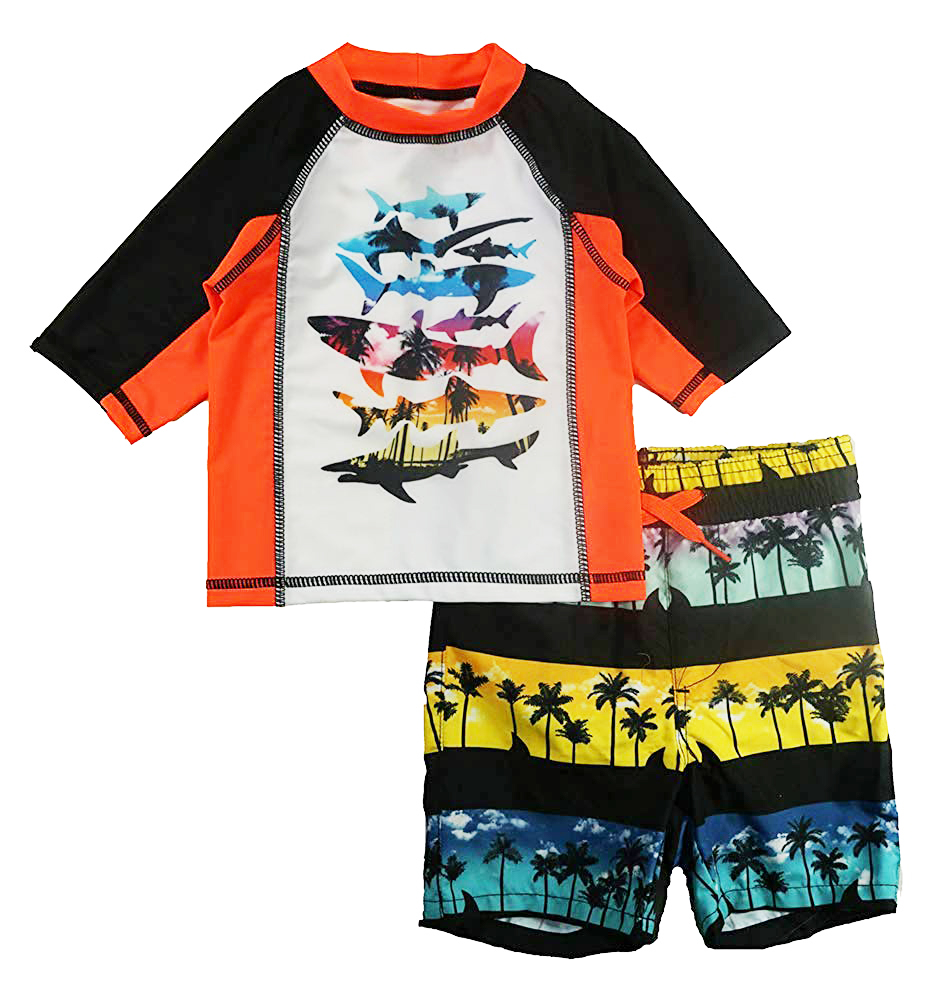 P.S. from Aeropostale Boys Swim Set with Short Sleeve Rashguard - Picture 7 of 8