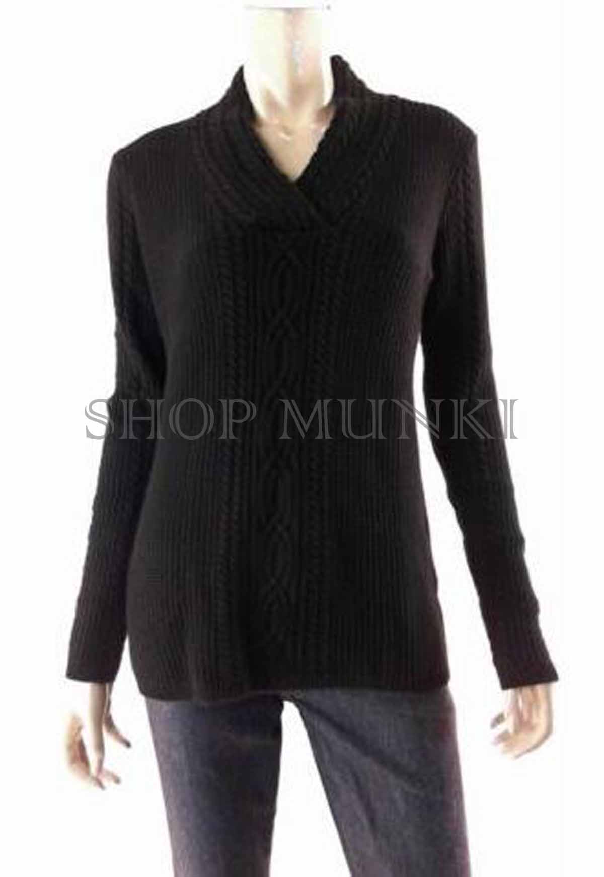 Shawl Collar Fisherman Cable Knit 