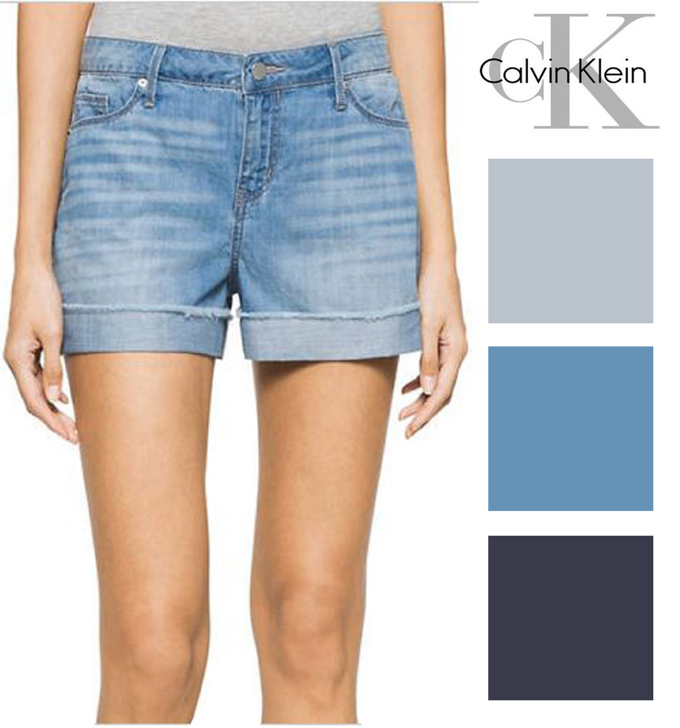 calvin klein denim shorts womens