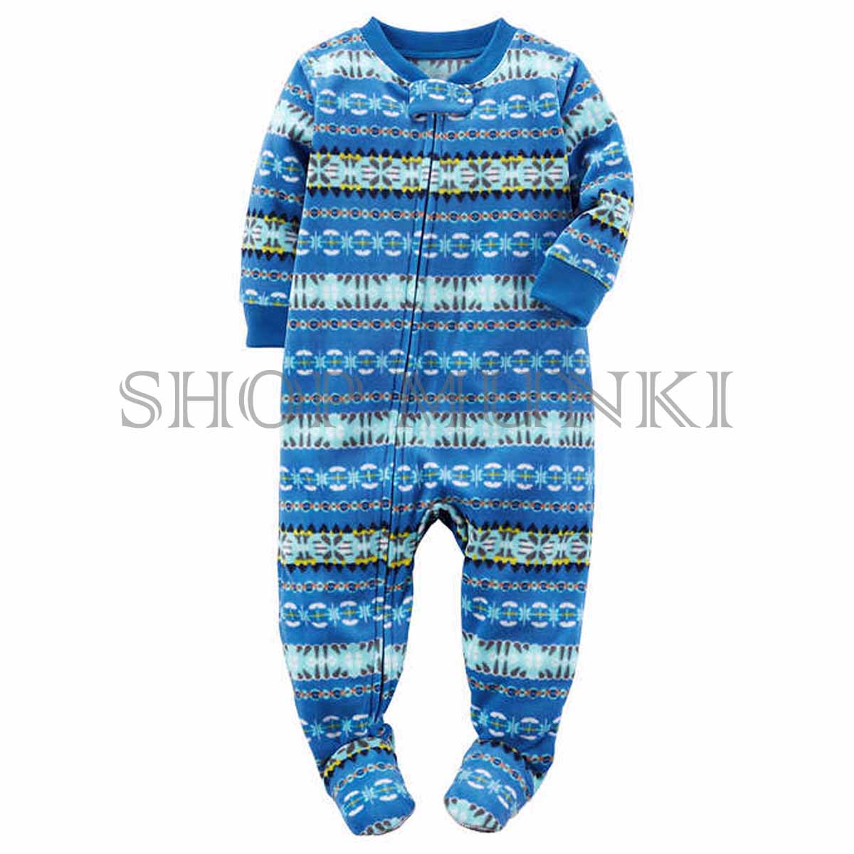 Carters Boy's Print Footed 1 PC Fleece Sleepwear Pajamas NWOT - Picture 9 of 10