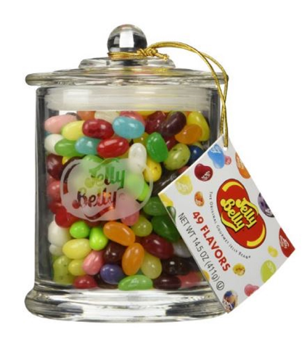 Jelly Belly Classic Glass Candy Jar with 49 Assorted Flavors14.5oz