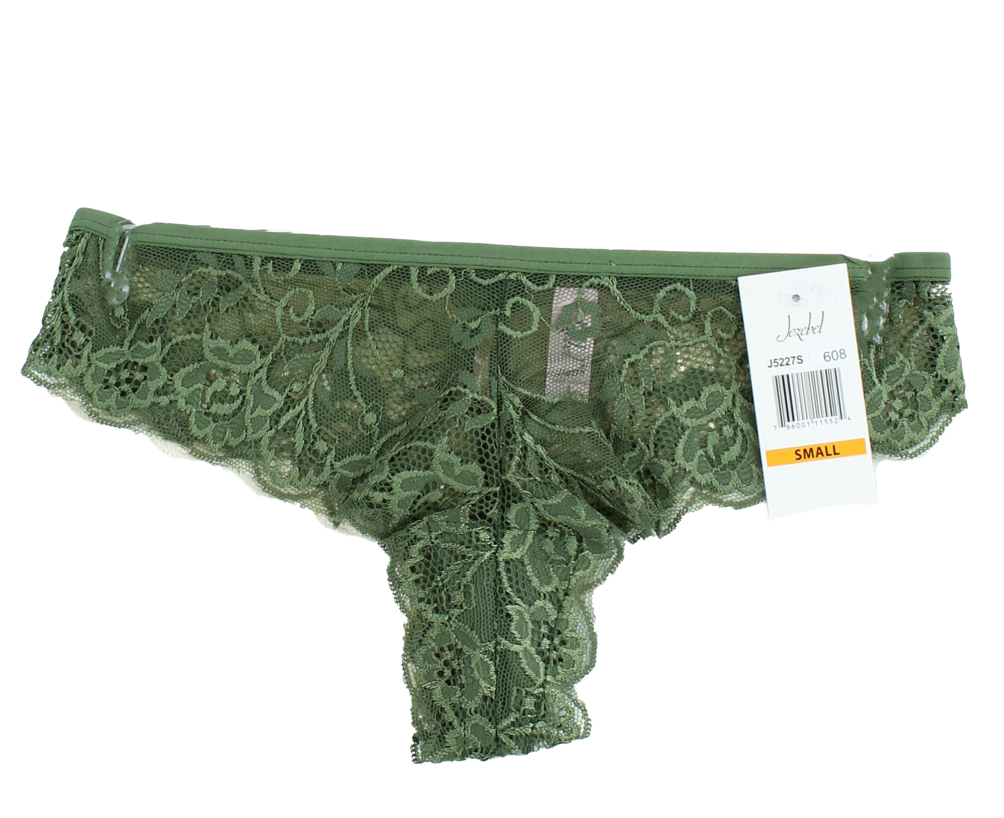 Paquete de 2 tangas de tanga de encaje para mujer Felina Jezebel, verde/hundida - Imagen 10 de 11