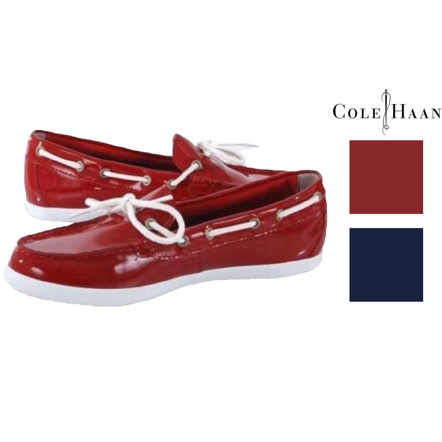 Cole Haan Women/'s Nantucket Camp MOC Patent Leather Shoes NEW Without Box