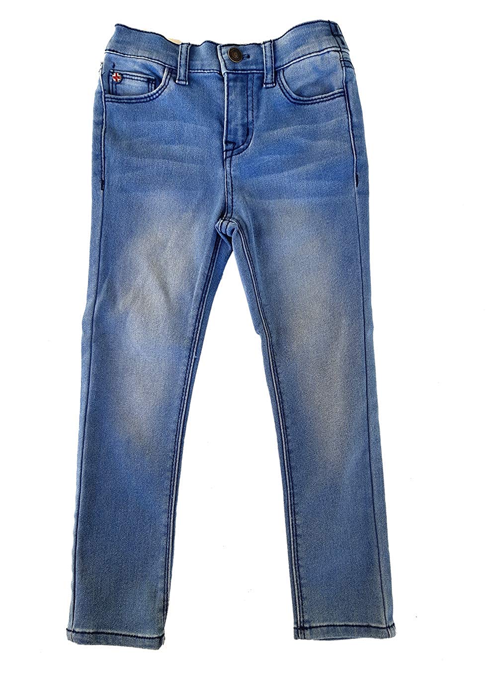 Hudson Kids Girls 3 Piece Set With Puffer Jacket Top And Jeans, Rose Bluebird - Picture 10 of 16