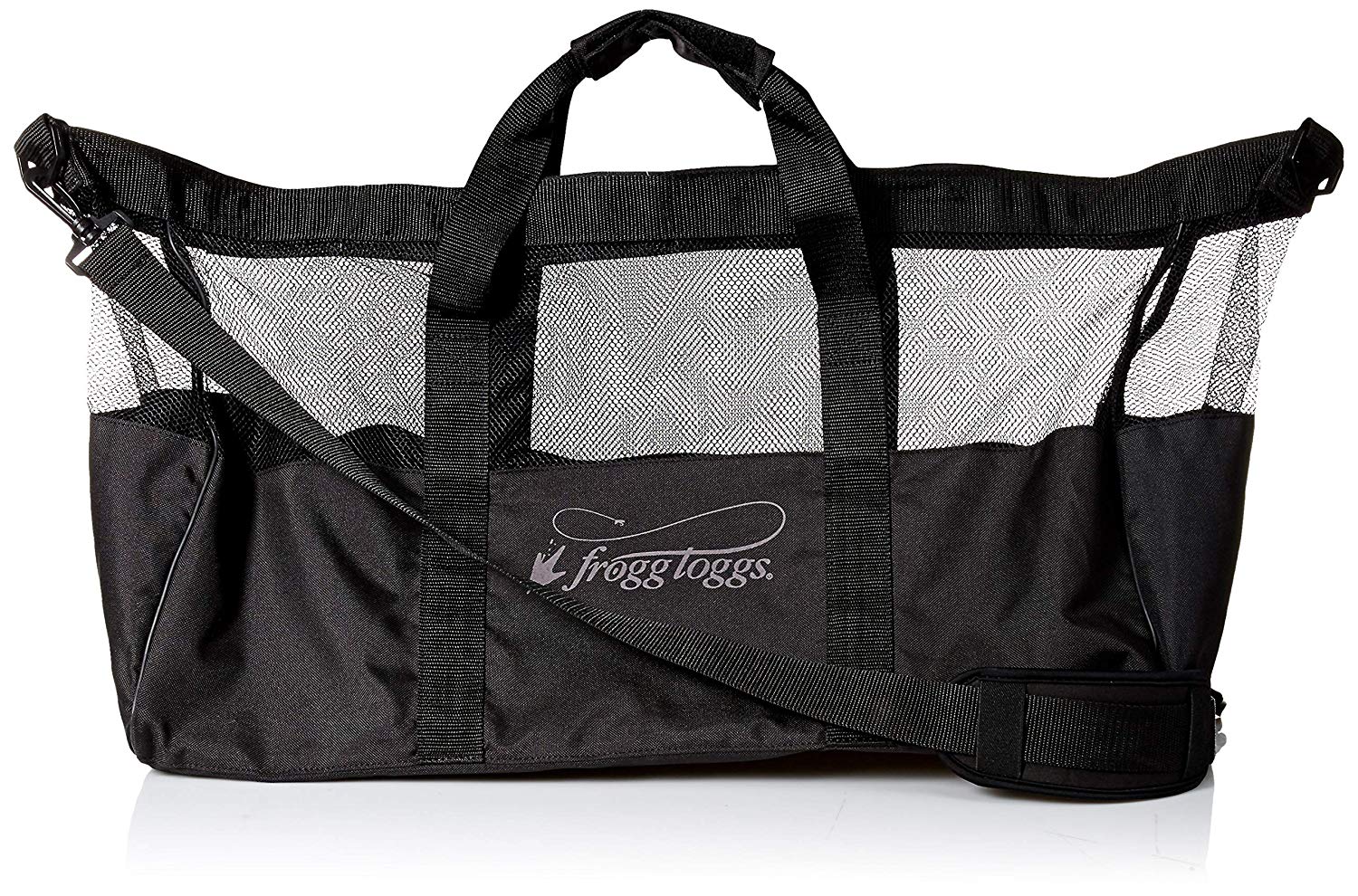 Frogg Toggs Small Mesh Wader Shoulder Tote Bag (Black, Small