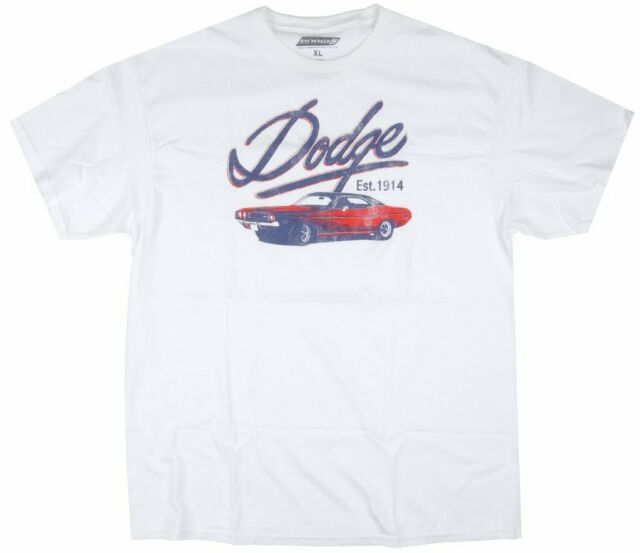 Dodge Licensed Est. 1914 Retro Look Men's Challenger Cotton Tee