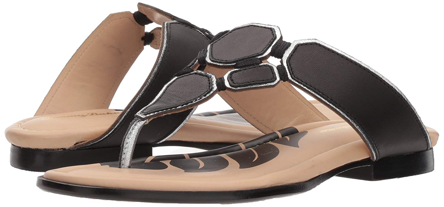 Tommy Bahama Women's Bay Springs Flat Sandal, Black, 10 - Picture 19 of 19