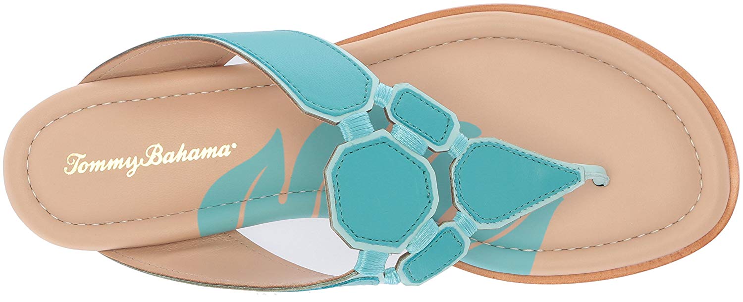 Tommy Bahama Women's Bay Springs Flat Sandal, Black, 10 - Picture 12 of 19