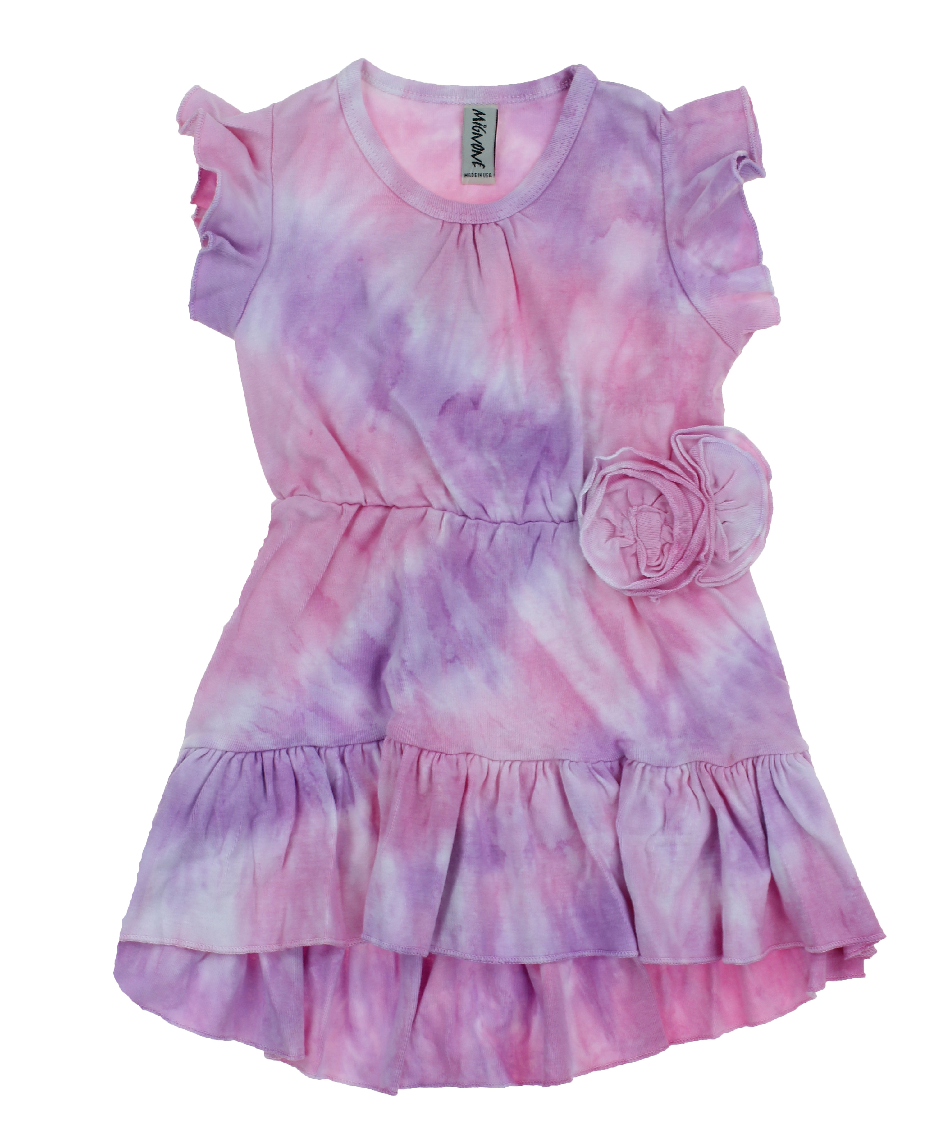 Mignone Girls Long Sleeve Casual Dress with Rhinestuds-Made in the USA