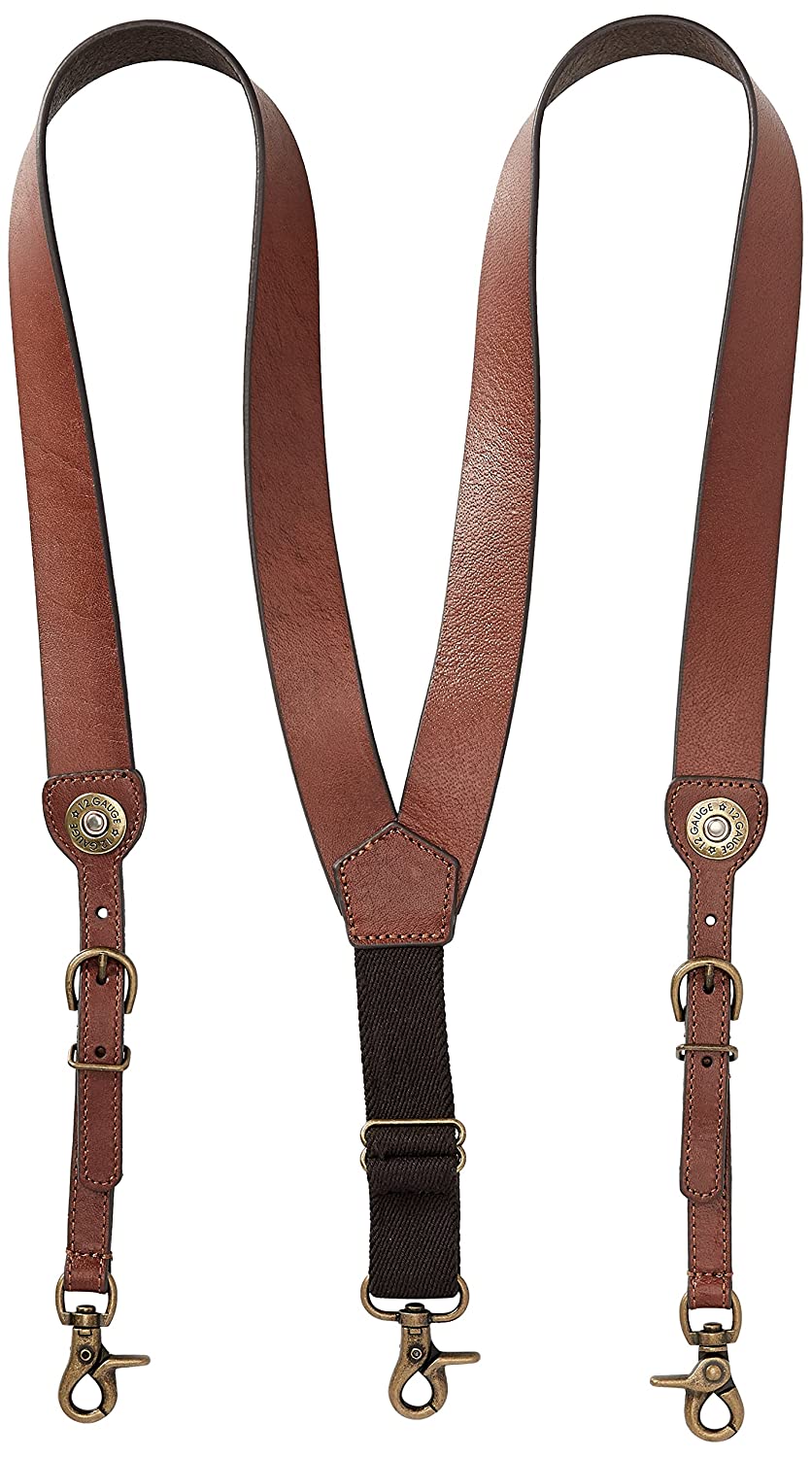 Nocona Men’s Shotgun Shell Concho Adjustable Leather Suspenders