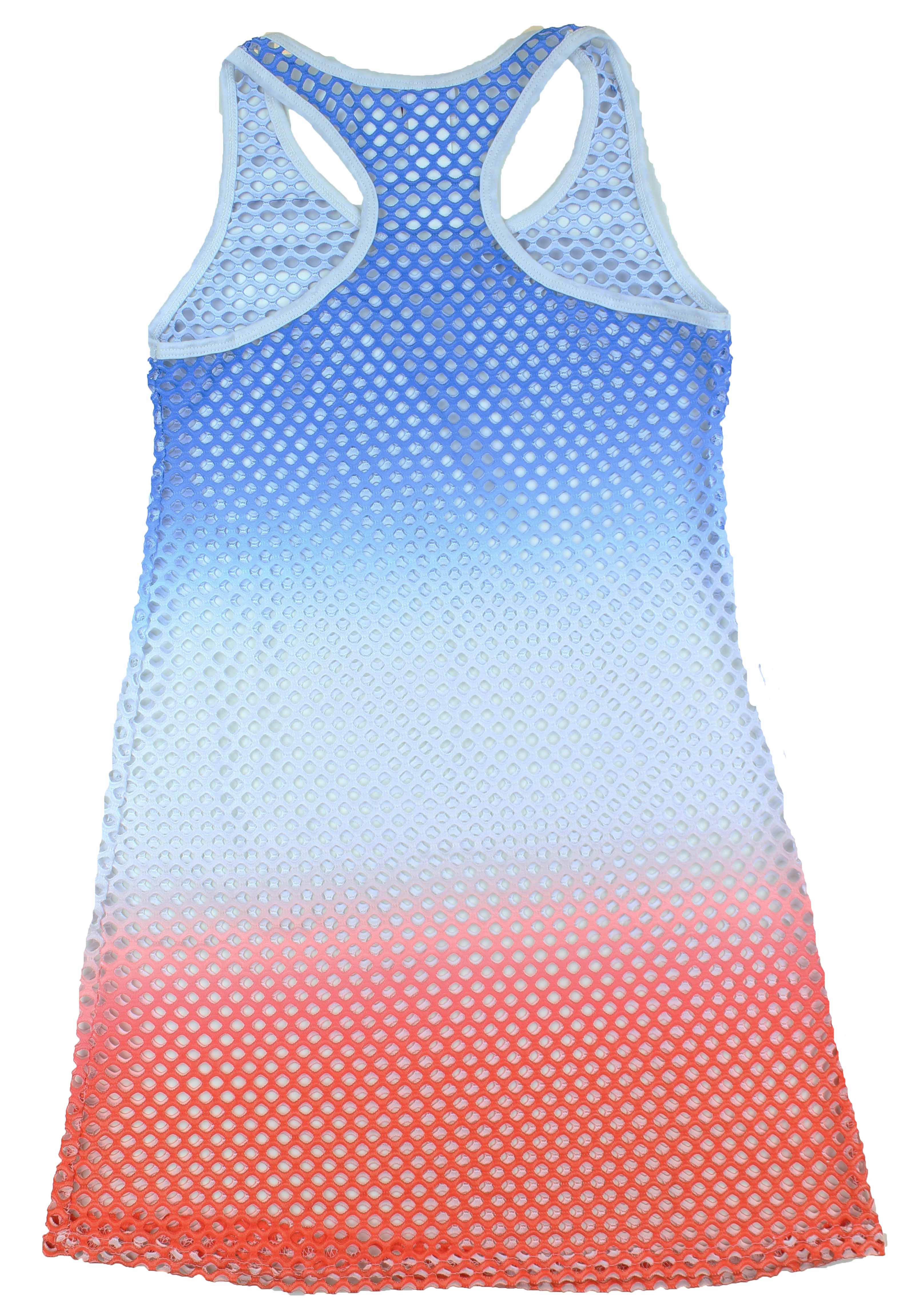 Ingear Womens Americana Mesh Racerback Tank Dress Cover Up - Picture 3 of 9
