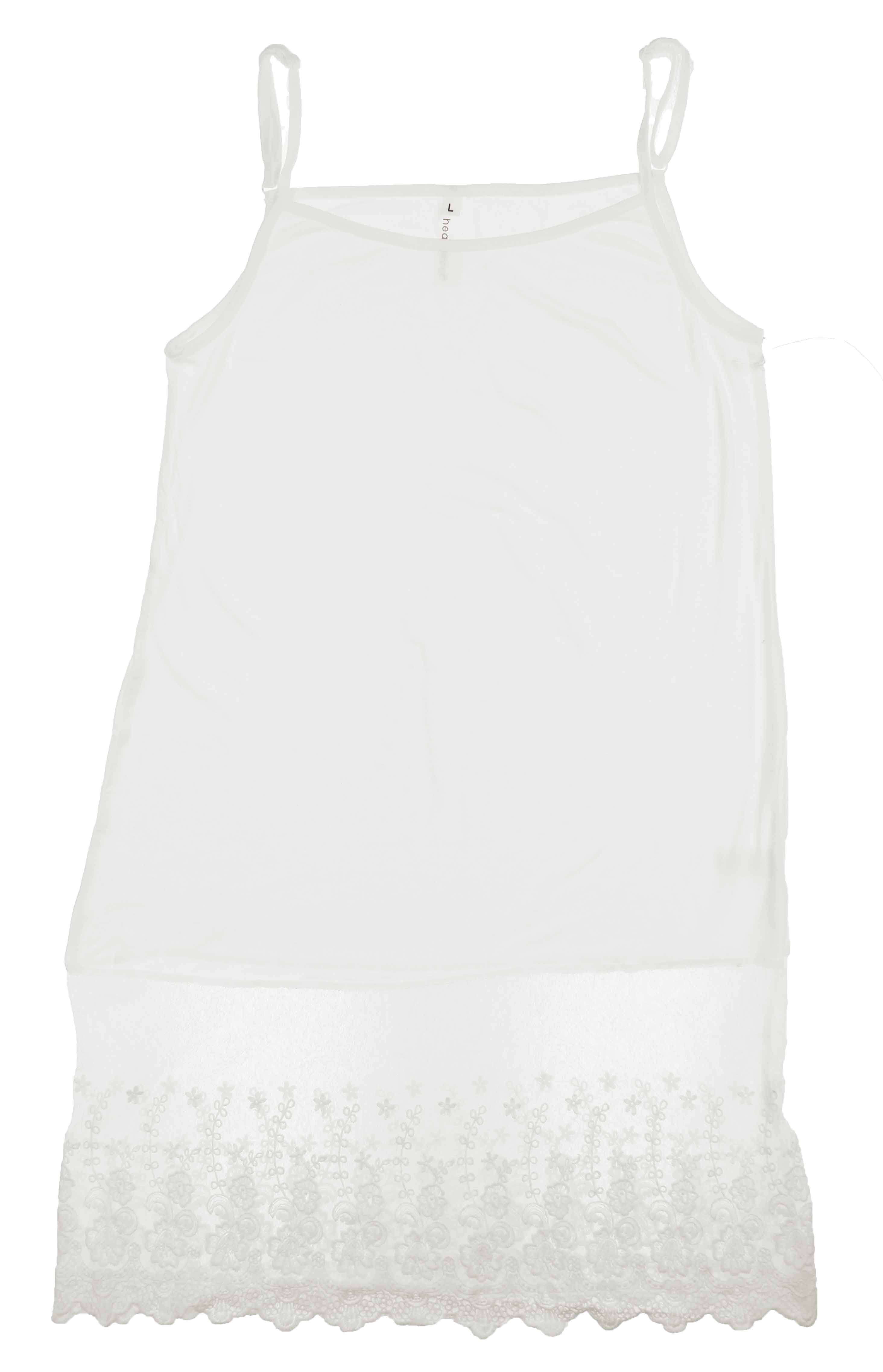 Heathmoor Womens Top Extender Lace Trim Bottom Camisole Extra Long Tank Top eBay