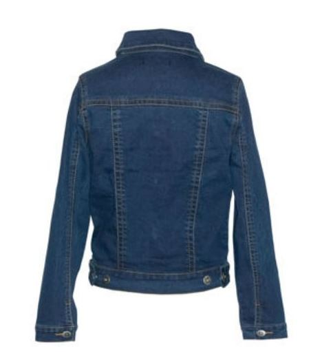 Tractor Girls Long Sleeve Soft Stretch Jean Denim Fabric Jacket, Size 7 - Picture 7 of 13