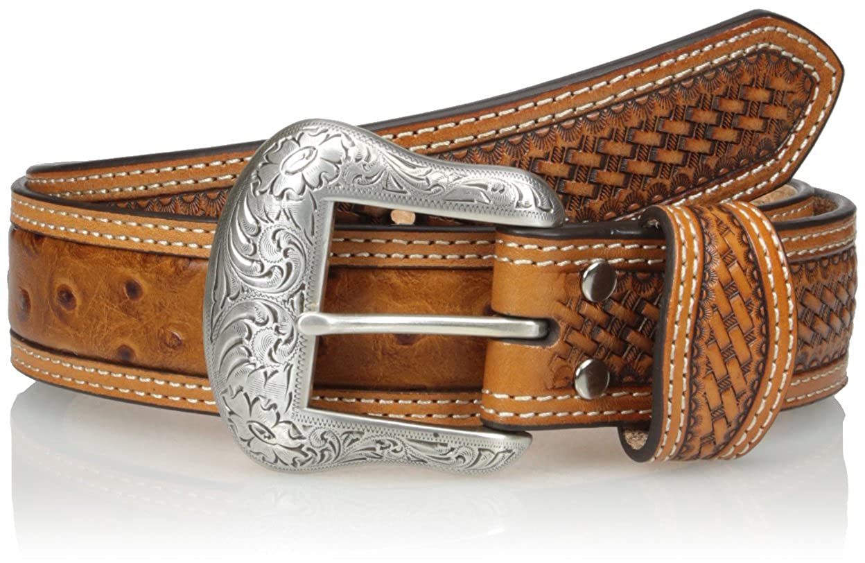Nocona Men's Cognac Ostrich Western Leather Belt | eBay