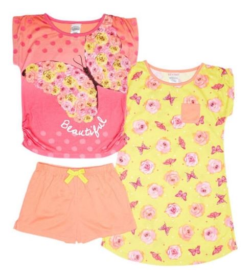 St. Eve Girls' 3-piece Sleep Pajama Set - Picture 5 of 11