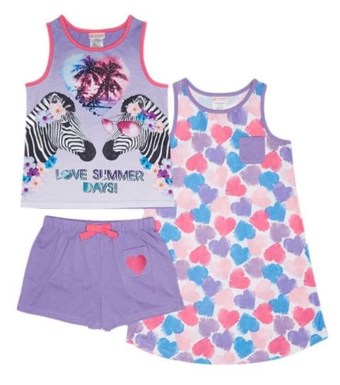 St. Eve Girls' 3-piece Sleep Pajama Set - Picture 8 of 11