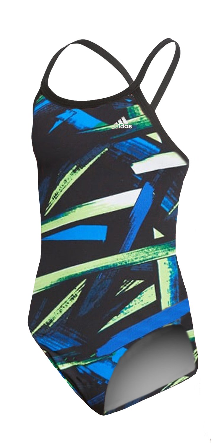 Adidas Girls Code of Tribe Print Open Back One Piece Swimsuit - Picture 7 of 7
