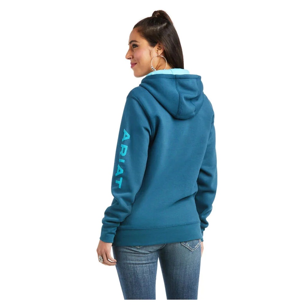 Ariat Womens Real Arm Logo Hoodie Sweatshirt | eBay