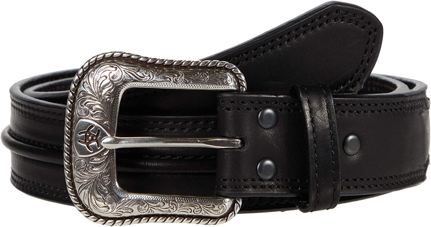 Ariat Black Leather Western Belt Ariat Leather Crocodile Embossed Western Belt - One 2 mini Ranch main image 4
