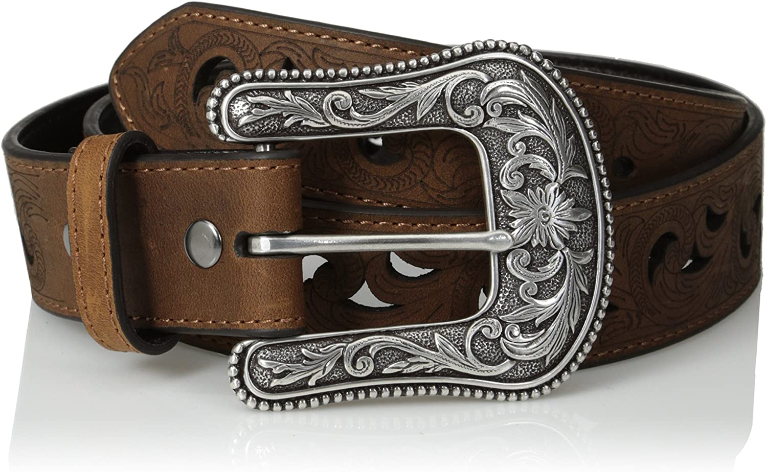 WOMENS ARIAT “ JOCELYN” WESTERN STYLE  BELT Ariat Womens Western Filigree Rhinestone Removable Buckle  main image 4