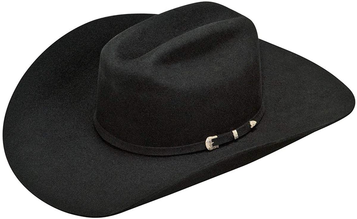 Unisex Classic Wide Brim Felt Cowboy Hats 2 Pack Curly Brim with Buckle ATWOOD BUCKSKIN 2X FELT CATTLEMAN HAT | HAT | FREDERICKSBURG  main image 2