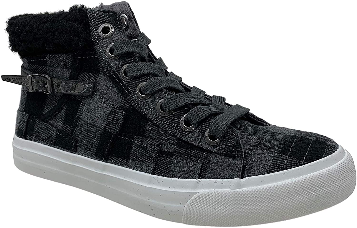 Blowfish Womens Memphis High Top Buffalo Check Faux Sherpa Sneaker | eBay