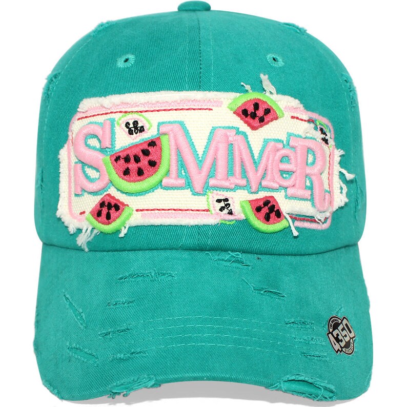 4350 District Womens Baseball Cap Washed Distressed Vintage Adjustable Hat