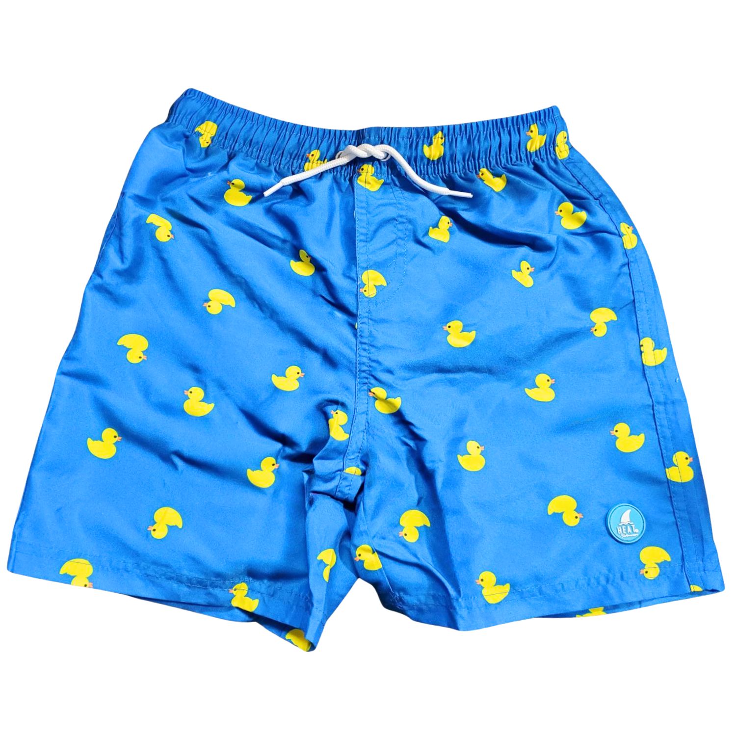 Heat Swimwear Boys Printed Tie Front Swim Trunk Board Shorts, Ducks - Picture 4 of 6