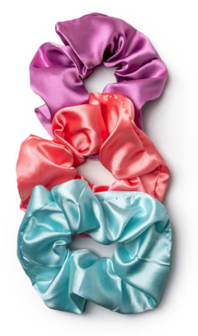 Lemon Lavender Mane Squeeze Oversized Satin Scrunchies, 3pack - Picture 2 of 5