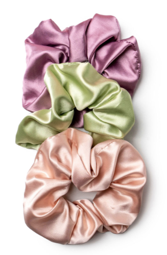 Lemon Lavender Mane Squeeze Oversized Satin Scrunchies, 3pack - Picture 5 of 5