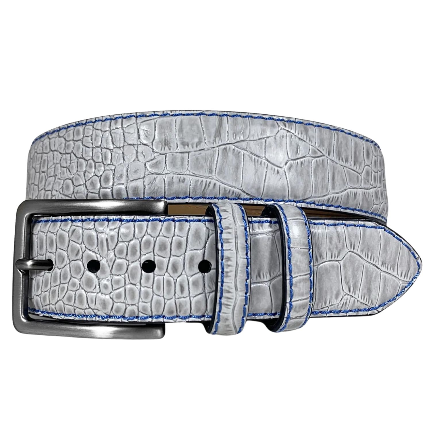 Mad Golfer Mens Croc Print Skins Leather Belt | eBay