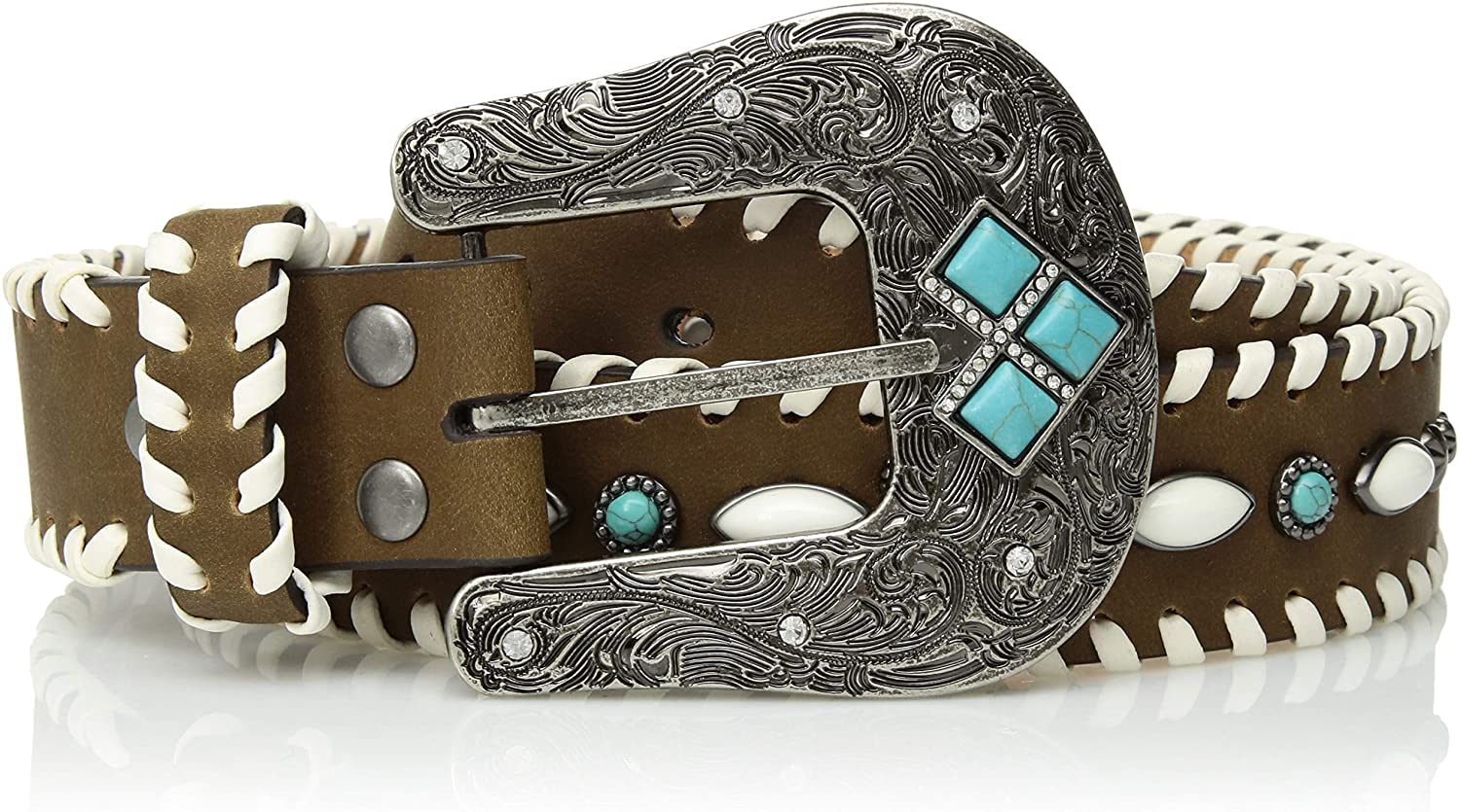 Nocona‎ Leather Western Belt Studs Stones 30\