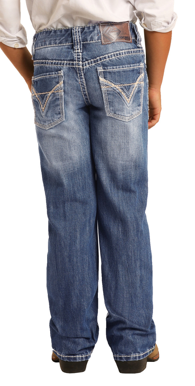Rock & Roll Denim Boys Regular Fit Bootcut Jeans - Picture 11 of 11