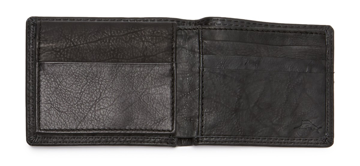 Tommy Bahama Mens Jamaica Bifold Leather Wallet (Black) 601396178122 eBay