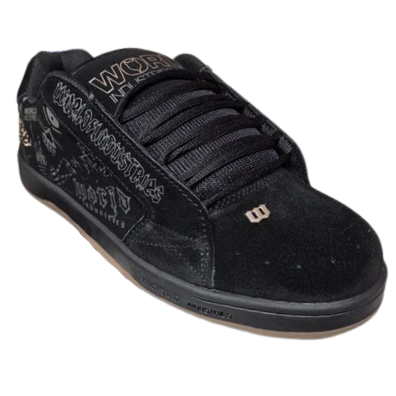 World Industries Mens Smith Skateboard Shoes, Black/Gray/Tan