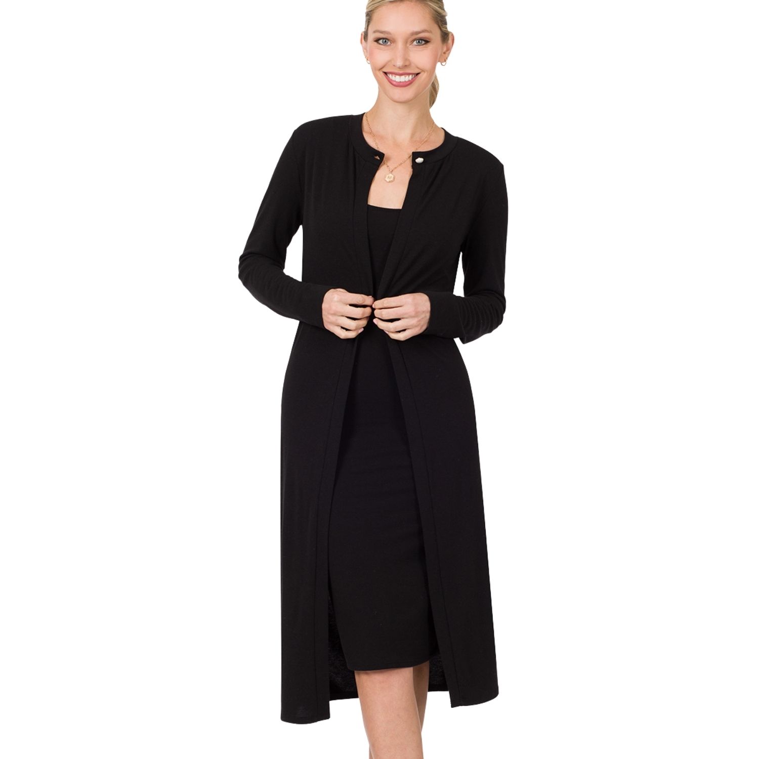 Zenana Womens Sleeveless Dress and Cardigan Two-piece Set - Picture 10 of 10